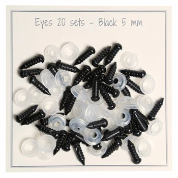 Go Handmade Sikkerhedsøjne Sort 5 mm (20 par)